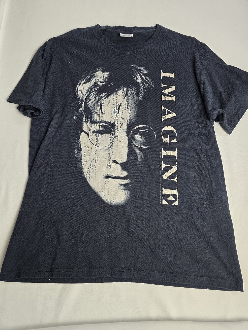 John Lennon Imagine T Shirt The Beatles Big Face Graphic Sz L